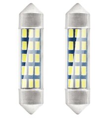 LED lemputės Standard Festoon, C5W, 15xSMD, 3014, 12V цена и информация | Автомобильные лампочки | pigu.lt