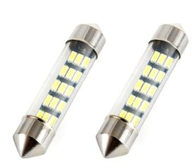 LED lemputės Standard Festoon, C5W, 15xSMD, 3014, 12V kaina ir informacija | Automobilių lemputės | pigu.lt