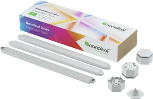 Модульные умные световые панели с подсветкой Nanoleaf Lines Expansion Pack (3 панели) цена и информация | Светодиодные ленты | pigu.lt
