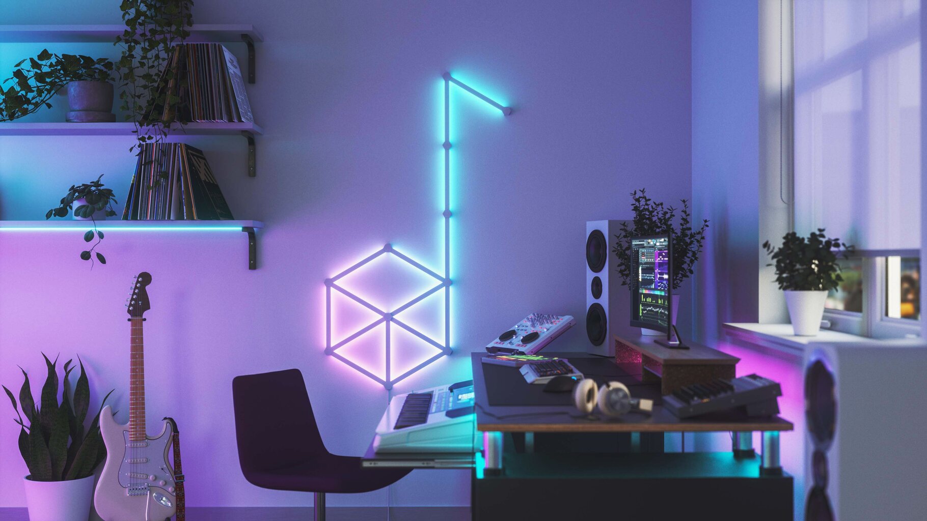 Nanoleaf Lines Expansion Pack (3 plokštės) kaina ir informacija | LED juostos | pigu.lt