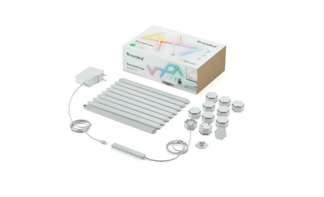 Nanoleaf Lines Starter Kit (9 plokštės) kaina ir informacija | LED juostos | pigu.lt