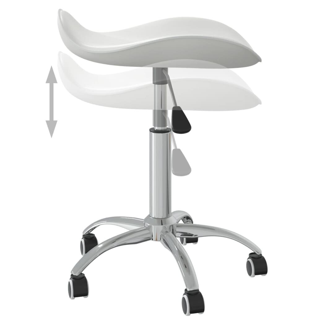 vidaXL Biuro kėdė, baltos spalvos, dirbtinė oda kaina ir informacija | Biuro kėdės | pigu.lt