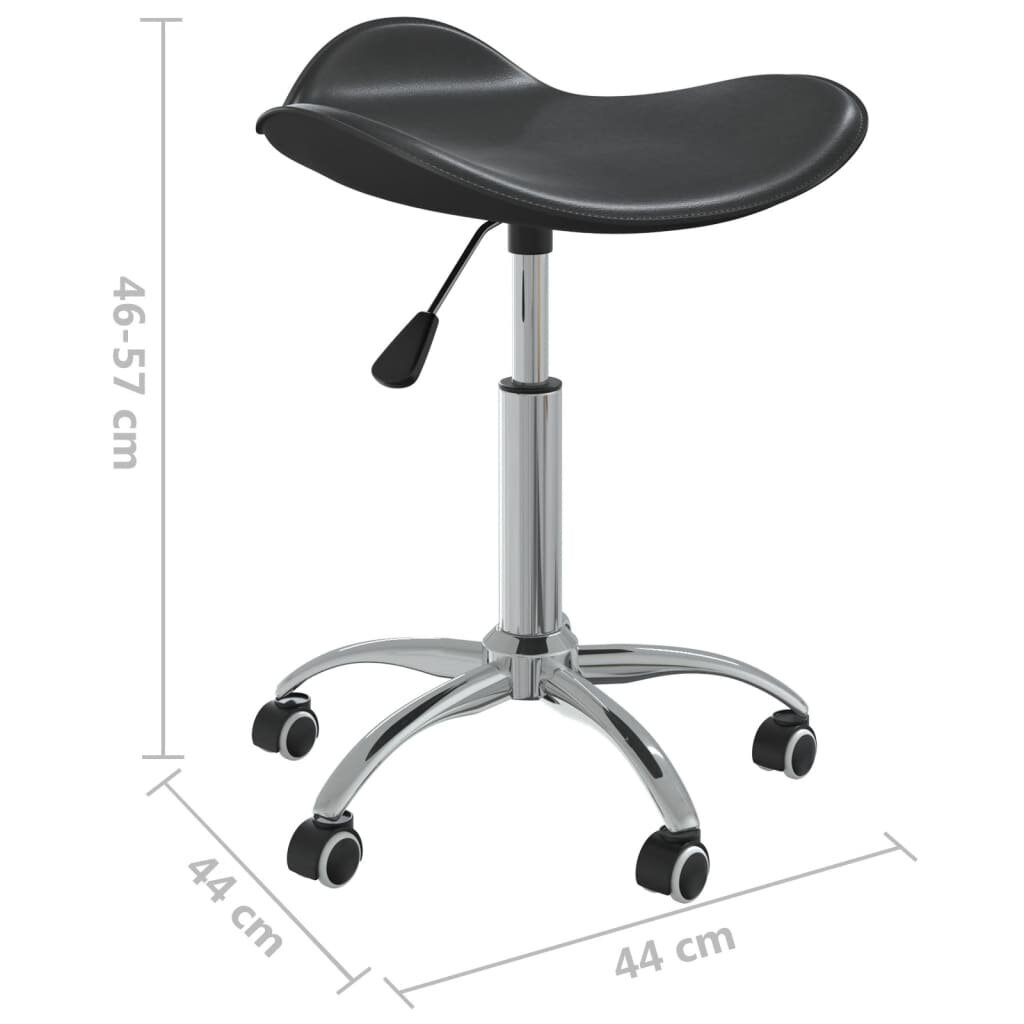 Pasukama valgomojo kėdė, juodos spalvos, dirbtinė oda (323684) kaina ir informacija | Virtuvės ir valgomojo kėdės | pigu.lt