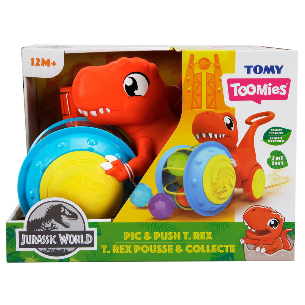 Stumiamas žaislas Dinozauras Tomy Pic & Push T-Rex, E73254 цена и информация | Žaislai kūdikiams | pigu.lt