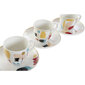 Vnt. kavos puodelių rinkinys DKD Home Decor Abstraktus Porcelianas Bone China (80 ml) (6 pcs) kaina ir informacija | Taurės, puodeliai, ąsočiai | pigu.lt