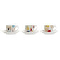 Vnt. kavos puodelių rinkinys DKD Home Decor Abstraktus Porcelianas Bone China (80 ml) (6 pcs) kaina ir informacija | Taurės, puodeliai, ąsočiai | pigu.lt