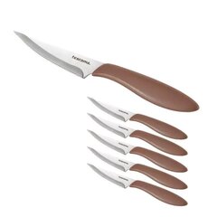 Набор ножей для пиццы Tescoma Presto, коричневый, 10 см, 6 шт. цена и информация | Ножи и аксессуары для них | pigu.lt