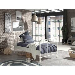 Кровать Bronxx 90x200 см, белый цена и информация | Кровати | pigu.lt