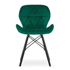 4-ių valgomojo kėdžių komplektas Lago, žalias/juodas kaina ir informacija | Virtuvės ir valgomojo kėdės | pigu.lt