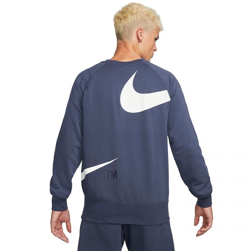 Sportinis džemperis vyrams Nike Nsw Swoosh Sbb Crew M DD5993 437, mėlynas kaina ir informacija | Sportinė apranga vyrams | pigu.lt