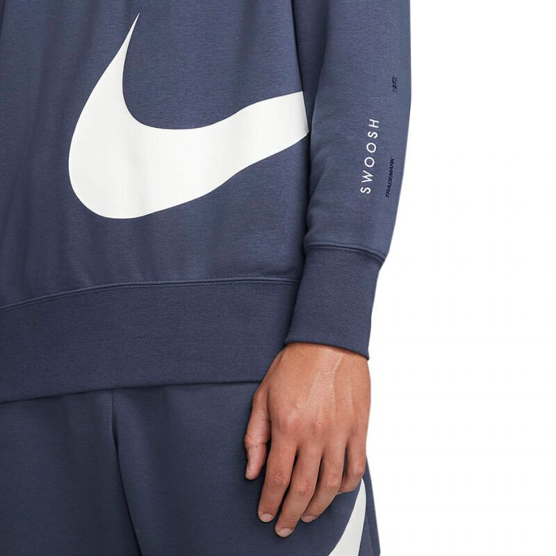 Sportinis džemperis vyrams Nike Nsw Swoosh Sbb Crew M DD5993 437, mėlynas kaina ir informacija | Sportinė apranga vyrams | pigu.lt