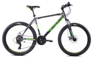 Kalnų dviratis Capriolo MTB Oxygen 26", pilkas/žalias kaina ir informacija | Dviračiai | pigu.lt