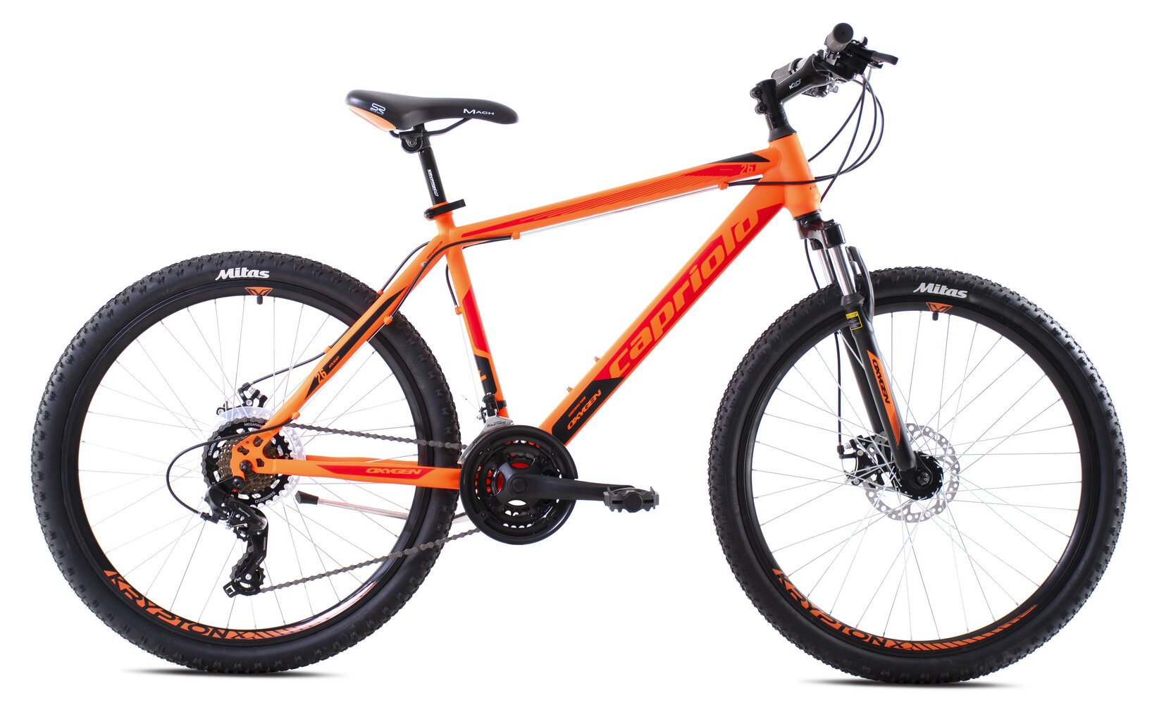 Kalnų dviratis Capriolo MTB Oxygen 26", oranžinis цена и информация | Dviračiai | pigu.lt