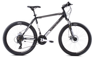 Kalnų dviratis Capriolo MTB Oxygen 26", juodas/baltas kaina ir informacija | Dviračiai | pigu.lt