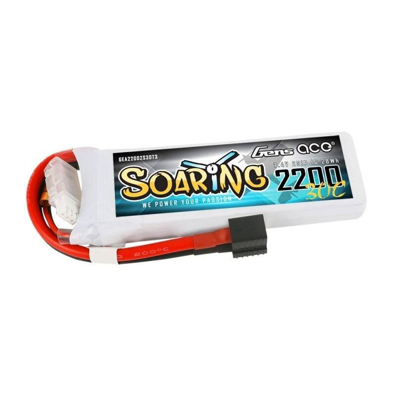 Akumuliatorius Gens Ace Soaring 2200mAh 7.4V 30C 2S1P EC3/XT60/T-Plug цена и информация | Akumuliatoriai | pigu.lt