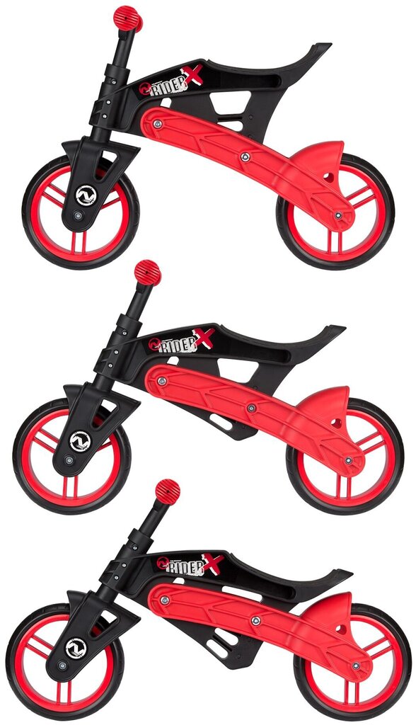 Balansinis dviratukas Adjustable 52LA, juodas/raudonas kaina ir informacija | Balansiniai dviratukai | pigu.lt
