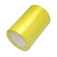 Satino juostelė geltona 25mm ~22m kaina ir informacija | Dovanų pakavimo priemonės | pigu.lt