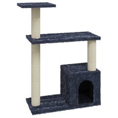vidaXL Draskyklė katėms su stovais iš sizalio, tamsiai pilka, 70cm цена и информация | Когтеточки | pigu.lt