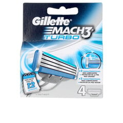 Skutimosi peiliuko papildymas Gillette Mach 3 Turbo, 4 vnt. kaina ir informacija | Skutimosi priemonės ir kosmetika | pigu.lt