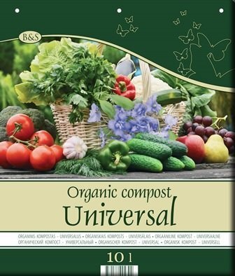 Organinis kompostas universalus 10 l цена и информация | Gruntas, žemė, durpės, kompostas | pigu.lt