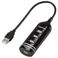 USB šakotuvas Hama 00039776, USB 2.0 x 4, juoda