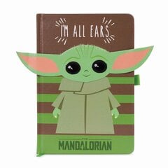 Užrašų knygutė Star Wars The Mandalorian '' I'm All Ears Green'' kaina ir informacija | Sąsiuviniai ir popieriaus prekės | pigu.lt