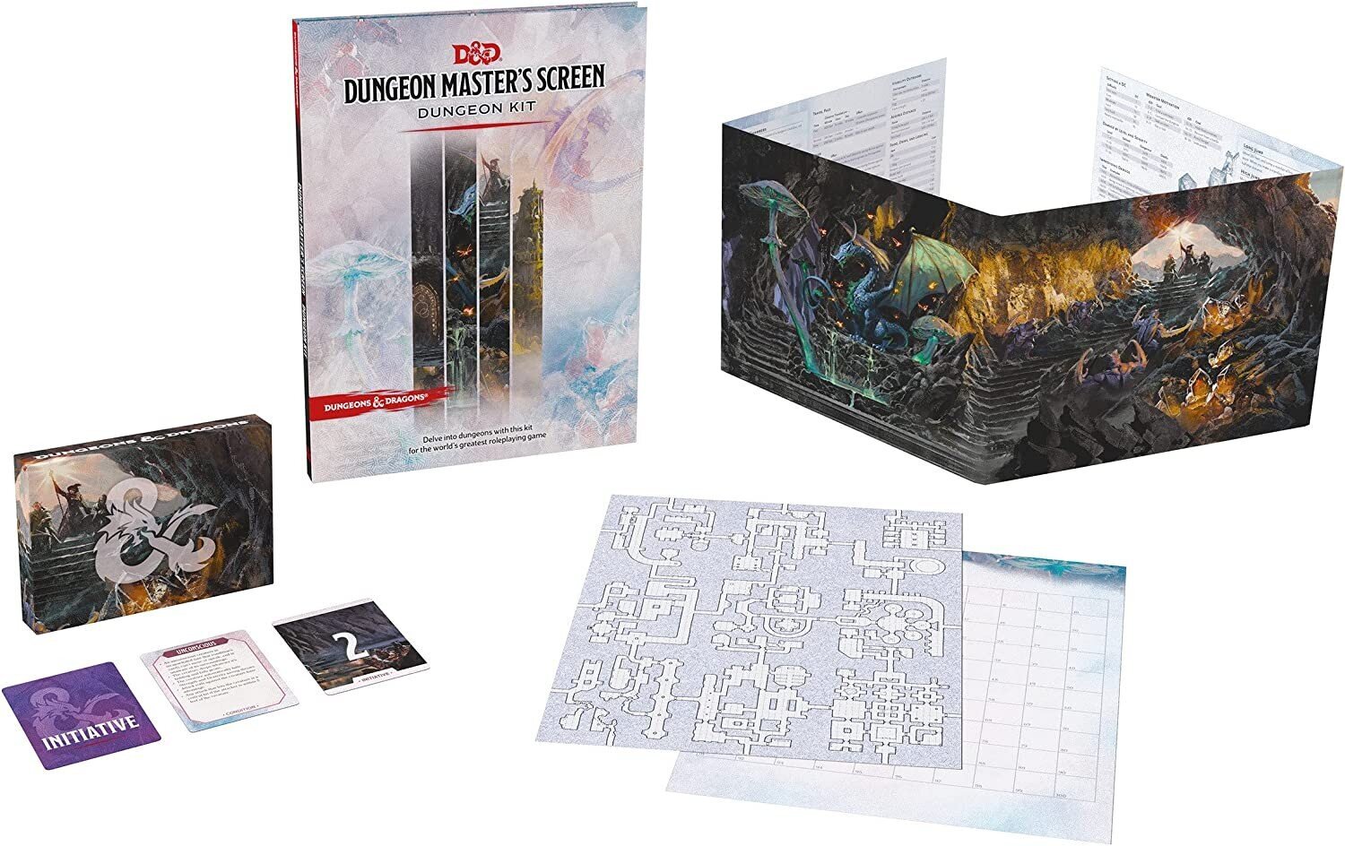 Vaidmenų žadimas Dungeons & Dragons - Dungeon Master's Screen Dungeon Kit, ENG kaina ir informacija | Stalo žaidimai, galvosūkiai | pigu.lt