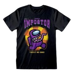 Marškinėliai vyrams Among Us Purple Impostor, juodi kaina ir informacija | Vyriški marškinėliai | pigu.lt