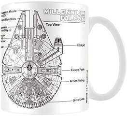 Кружка Звёздные Войны скетч корабля «Тысячелетний сокол» (Millennium Falcon) цена и информация | Стаканы, фужеры, кувшины | pigu.lt