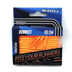 Mr.Lacy Runnies Lifestyle kруглый шнур, оранжевый, 90 см цена и информация | Средства для ухода за одеждой и обувью | pigu.lt