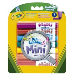 Plaunamų žymeklių rinkinys Crayola 7 Mini kaina ir informacija | Rašymo priemonės | pigu.lt