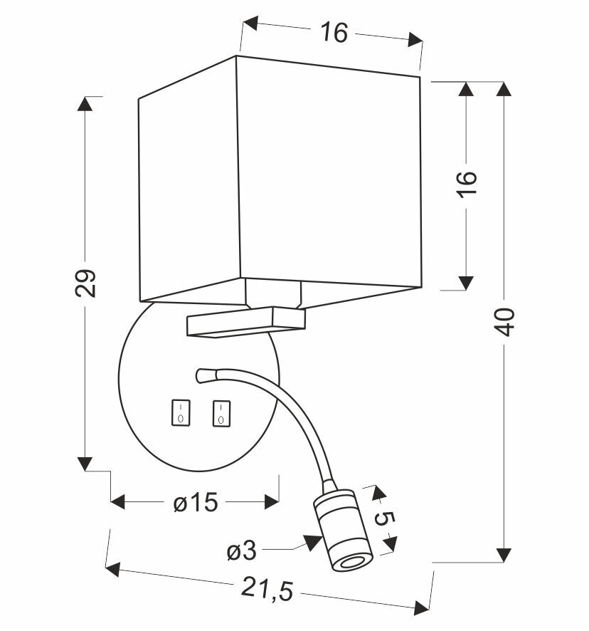 Candellux lighting šviestuvas Magnum 21-75659 цена и информация | Sieniniai šviestuvai | pigu.lt