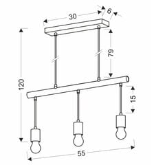 Candellux lighting šviestuvas Izzy 33-78063 kaina ir informacija | Pakabinami šviestuvai | pigu.lt