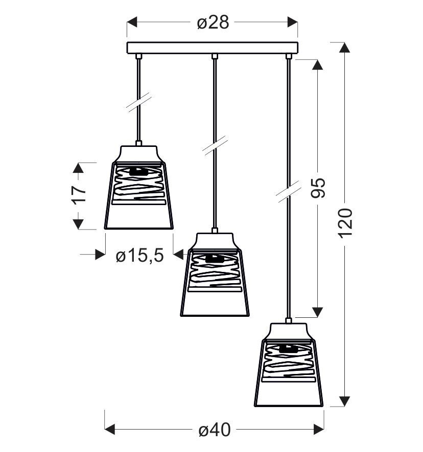 Candellux lighting šviestuvas Fresno 33-78988 kaina ir informacija | Pakabinami šviestuvai | pigu.lt