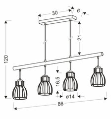 Подвесной светильник Candel 5533-78087 цена и информация | Люстры | pigu.lt