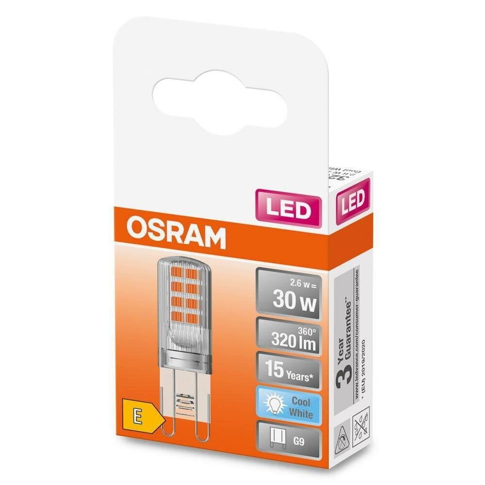LED lemputė OSRAM PIN30 CL 2,6W/840 230V G9 FS1 kaina ir informacija | Elektros lemputės | pigu.lt