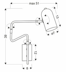 Candellux lighting светильник Hosti 21-75468 цена и информация | Настенные светильники | pigu.lt