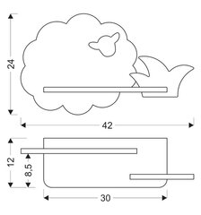 Candellux детский настенный светильник Sheep цена и информация | Детские светильники | pigu.lt