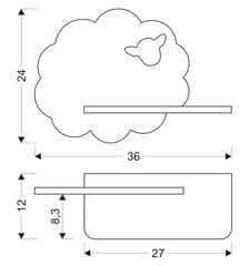 Candellux детский настенный светильник Sheep цена и информация | Детские светильники | pigu.lt