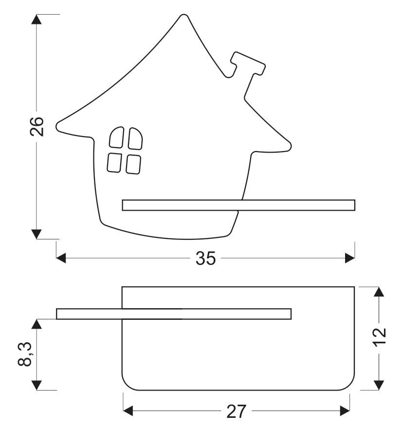 Candellux lighting šviestuvas House 21-84859 цена и информация | Sieniniai šviestuvai | pigu.lt