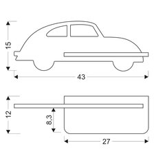 Candellux lighting светильник Kids Car 21-85078 цена и информация | Настенные светильники | pigu.lt