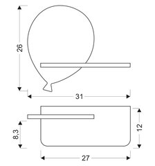 Candellux настенный светильник с полкой Kids Baloon цена и информация | Настенные светильники | pigu.lt