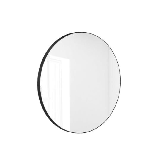 Apvalus veidrodis Valo juodas, 90 cm kaina ir informacija | Veidrodžiai | pigu.lt
