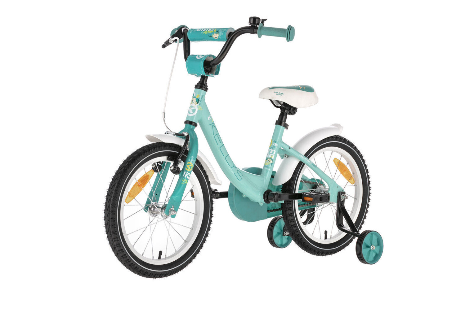 Vaikiškas dviratis Kellys Emma, 16", mėlynas/žalias kaina ir informacija | Dviračiai | pigu.lt