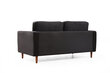 Dvivietė sofa Kalune Design Rome, juoda kaina ir informacija | Sofos | pigu.lt