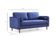 Dvivietė sofa Kalune Design Rome, mėlyna цена и информация | Sofos | pigu.lt