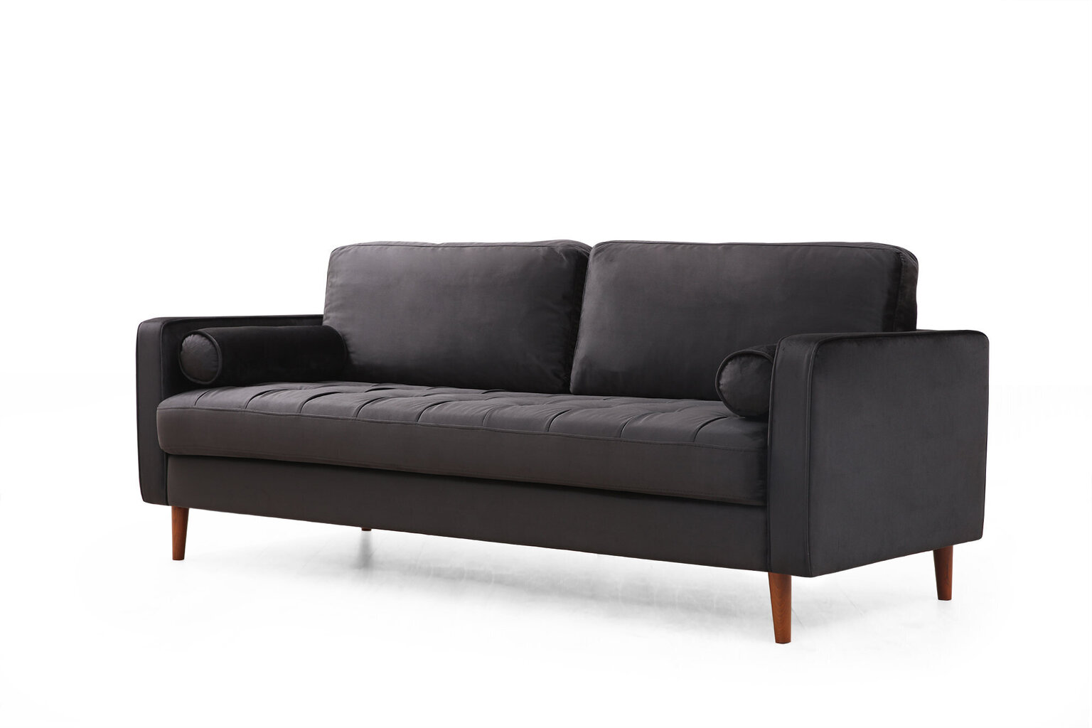 Trivietė sofa Kalune Design Rome, juoda kaina ir informacija | Sofos | pigu.lt