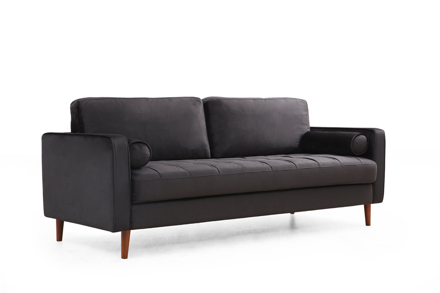 Trivietė sofa Kalune Design Rome, juoda kaina ir informacija | Sofos | pigu.lt