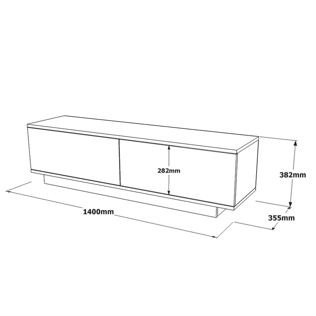 TV staliukas Kalune Design, juodas kaina ir informacija | TV staliukai | pigu.lt