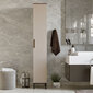 Aukšta vonios spintelė Kalune Design, ruda kaina ir informacija | Vonios spintelės | pigu.lt